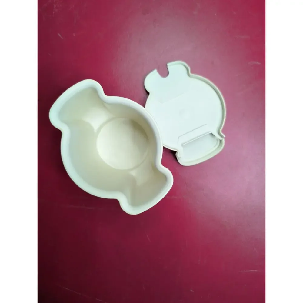 Vtg Tupperware Sugar Dispenser Almond 577-1 Dual Flip Top Snap Lid 1970s USA